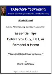 Home Remodeling Success Secrets:  Essential Tips Before You Buy, Sell or Remodel
