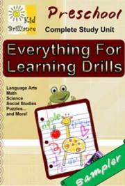 Everything for Learning Drills - Preschool Study Unit Sampler
