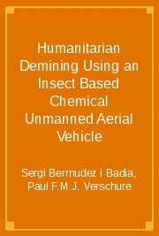 Humanitarian Demining Using an Insect Based Chemical Unmanned Aerial Vehicle