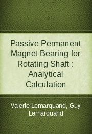 Passive Permanent Magnet Bearing for Rotating Shaft : Analytical Calculation