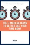 The 3 Main Reason To Better Use Your Time Now !