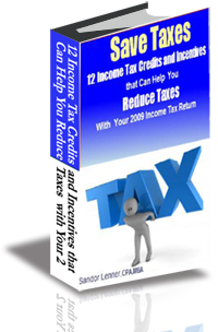 12 Income Tax Crc6edits and Incentivc6es That Can Help You Reduce Taxes  with Your 2009 Income Tax Return cover