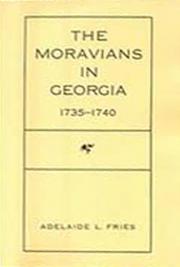 The Moravians in Georgia