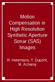 Motion Compensation in High Resolution Synthetic Aperture Sonar (SAS) Images