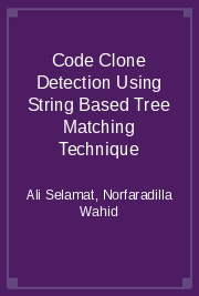 Code Clone Detection Using String Based Tree Matching Technique
