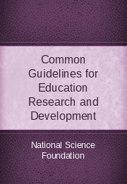 Common Guidelines for Education Research and Development