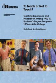 To Teach Or Not To Teach? Teaching Experience And Preparation Among 1992-93 Bachelor's Degree Recipies