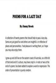 POEMS FOR A LAZY DAY