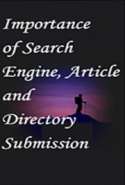 Importance of Search Engine, Article and Directory Submission
