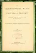 A chronological table of universal history (1892)
