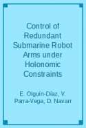 Control of Redundant Submarine Robot Arms under Holonomic Constraints