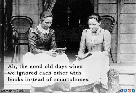 Unless you are using your smartphone to read…! ;)