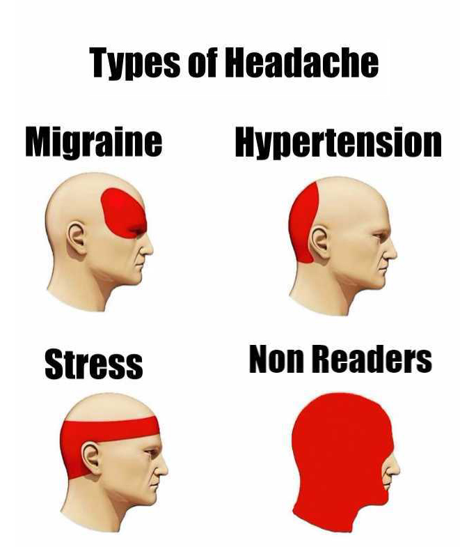 I get a headache every time someone says they don’t like reading books! 🤦‍♂️
