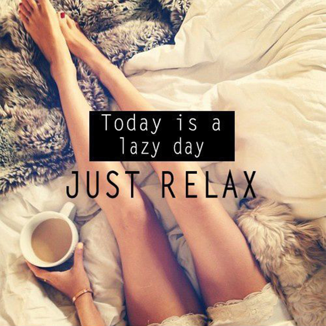 Today is National Lazy Day, and what better day for it to fall than a Friday? 😏
