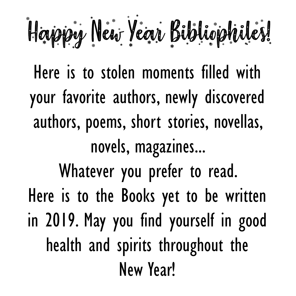 Happy New Year Bibliophiles! 🎉