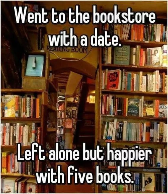 It’s better to be alone -with 5 Books- than in bad company. 😂