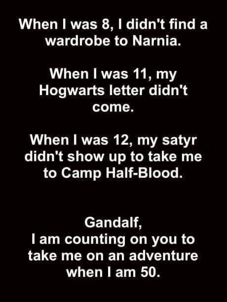 Gandalf won’t let me down. I know! 😅