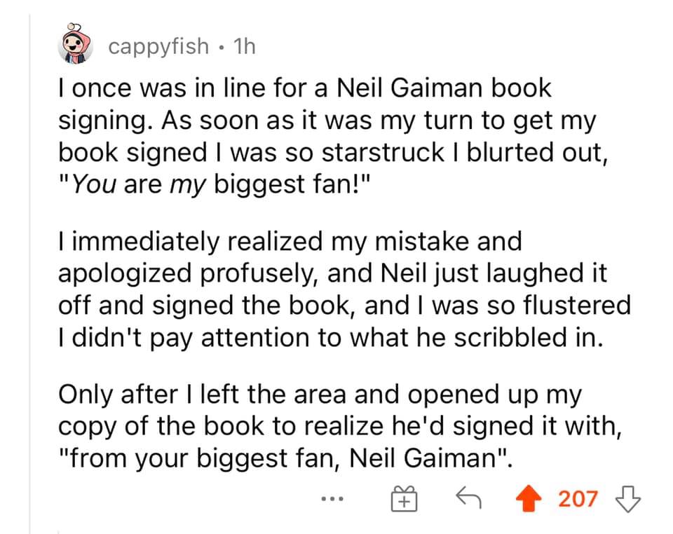 Most of us say/do stupid things in over-excited situations! 😅