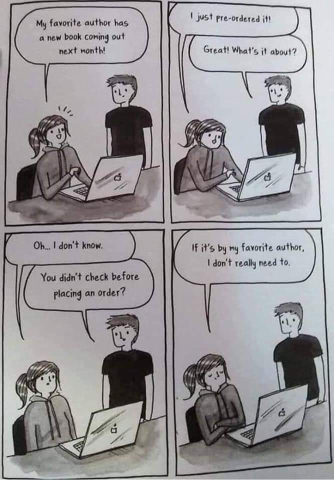 Same here, my favorite author never failed me! 😉