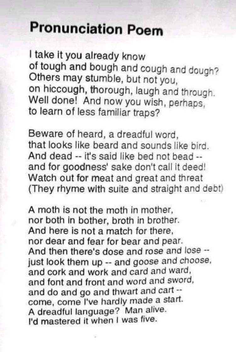 This is why sometimes I struggled with spelling… 😂