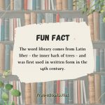 The word “library” comes from Latin word “liber”.