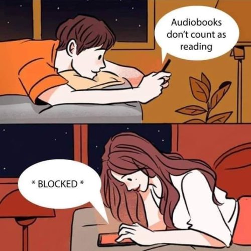 Does listening to an audiobook count as reading the book?