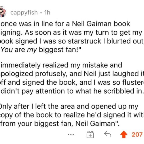 Most of us say/do stupid things in over-excited situations! 😅
