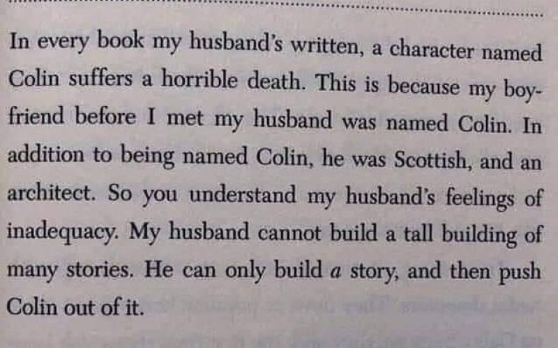 I’d rather be married to an author than an architect, but this is hilarious! 🤣