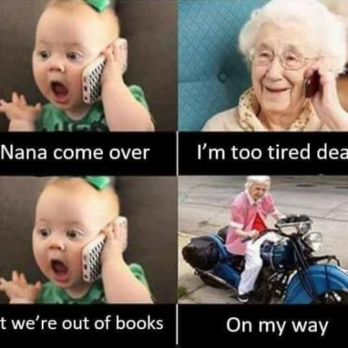 This granny rocks! 🤘