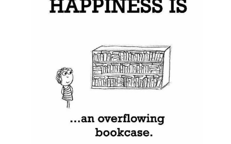 Happiness is a book!