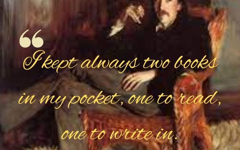 I kept always two books in my pocket, one to read, and one to write in.