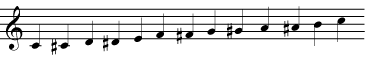 One Octave Chromatic Scale