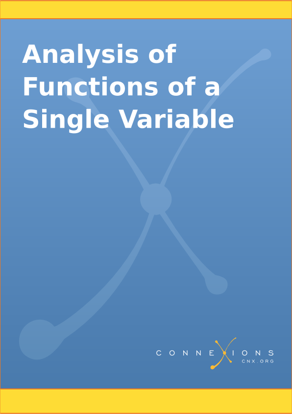 Analysis of Functions of a Single Variable