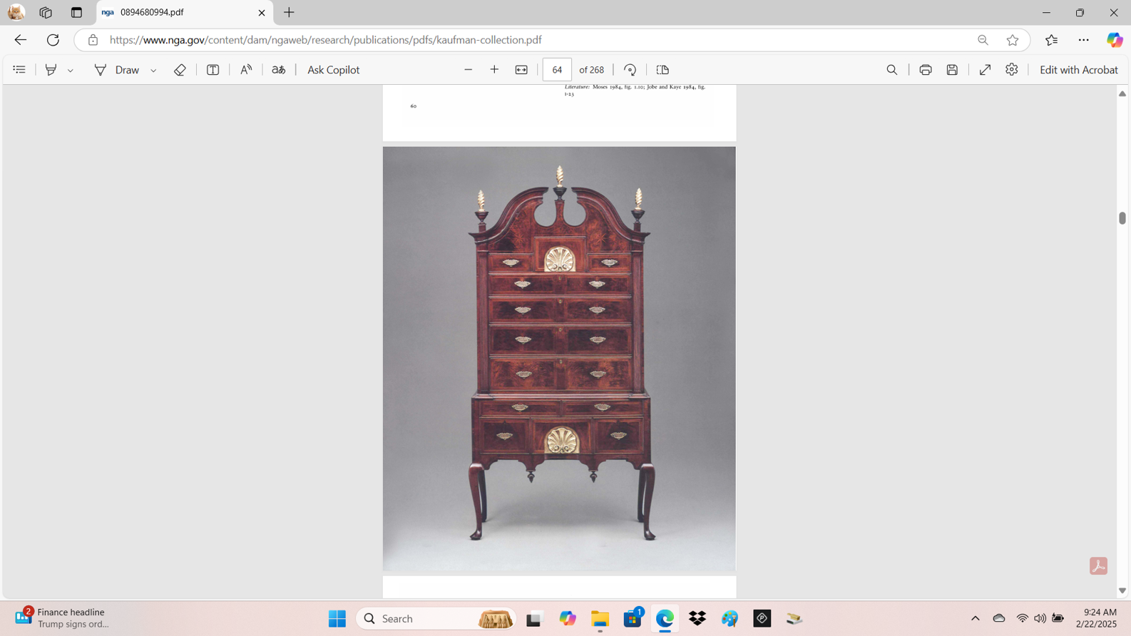 A computer screen shot of a chest of drawers AI-generated content may be incorrect.