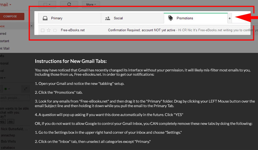 Gmail Promotions Tab
